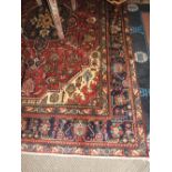 A fine North East Persian Tabriz carpet having central pendent medallion with repeating petal