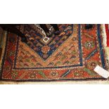 An antique handmade Heriz runner,