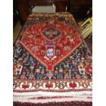 An extremely fine Qashqai rug, 205 x 157cm,