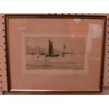 A watercolour depicting two sailing boats by Alan Whitehead, signed,