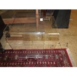 A pair of two contemporary designer lucite occasional tables (4)