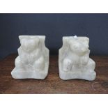 A pair of onyx bookends