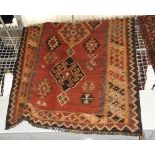 An extremely fine South West Persian Qashgai kilim, 255 x 150cm,