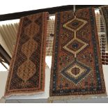 A fine Senneh runner, the pole medallion within stylised ground, along with a Yallameh runner,