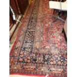 An extremely fine Persian Tabriz carpet , the all over palmette design on red ground ,