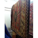 An extremely fine South West Persian Qashgai Kilim, 255cm x 150cm,
