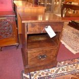 A Laura Ashley teak bedside chest fitted