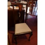 An Edwardian Art Nouveau side chair with