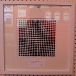 A glazed and framed Victor Vasarely, Bla