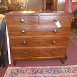 A 19th century mahogany chest fitted two