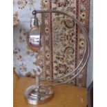 An Art Deco style silver plated desk lam