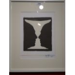 A glazed and framed Jasper Johns lithogr