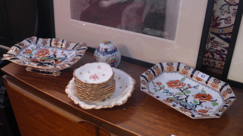 A set of Crown Ducal dishes decorated wi