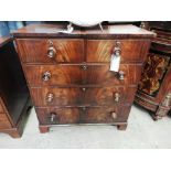 A 19th Century mahogany chest of two sho
