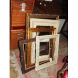 A large mixed collection of 19th century and 20th century frames