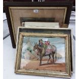 A collection of various watercolours and drawings, one signed Clifford Hall.