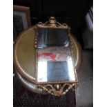 A gilt pier mirror.