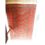 A fine bokhara rug,