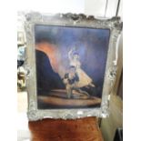 An early 20th century oil on board depicting ballerinas, signed Wood,