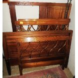 A pair of mahogany single bedsteads (2)