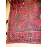A large Moroccan design carpet,