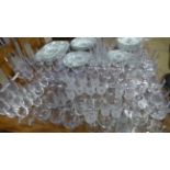 An extensive collection of drinking glasses (qty)