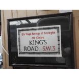 A signed lithograph of The Kings Road and a signed lithograph of a taxi both numbered