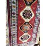 An extremely fine North East Persian Turkoman runner, 300cm x 80cm ,