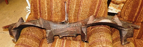 An early French oak cattle yoke