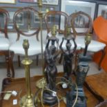 A collection of lamps,