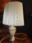 A pair of alabaster table lamps (2)