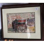 A large Ronald Morten watercolour and th