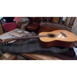 An Italian 'EKO' acoustic guitar with rosewood fretboard,