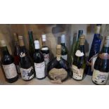 A collection of various wines, sherries