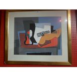 A Picasso cubist silkscreen still life p