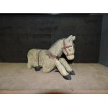 An early French carved wooden horse with