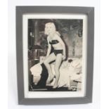 A Framed Hand Signed Autograph Of Diana Dors On An