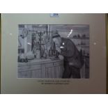Two signed pen and ink portrait drawings by J A Gowing of Louis Pasteur, 9'' x 12'',