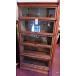A 19th century Globe Wernicke bookcase of five sections,