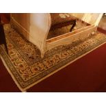 An extremely fine central Persian Kashan carpet 300cm x 205cm central floral medallion with