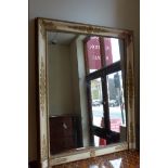 A 19th century French overmantel mirror,