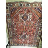 A hand knotted Quashgai rug,