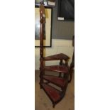 An early 20th Century set of mahogany library steps,
