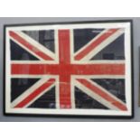 A framed and glazed mounted Union Jack