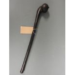 An early 20th century East African hardwood 'Knobkerrie' war club,