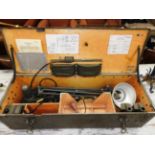 A pair of cased Swedish Military anglepoise vehicle inspection lamps,