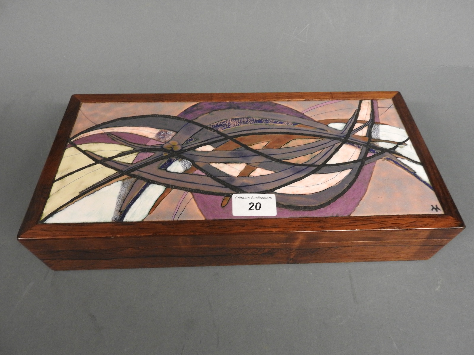 A 1960s Danish rosewood cigar box, by Maria Viktor for Alfred Klitgaard, - Image 2 of 4