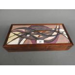 A 1960s Danish rosewood cigar box, by Maria Viktor for Alfred Klitgaard,