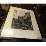A large print of Fredericks place, frame