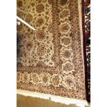 An extremely fine Persian Ziegler carpet, the all over palmette design on an ivory ground,